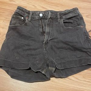 Brown high waisted shorts